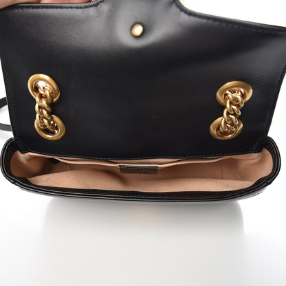 Gucci Calfskin Matelasse Mini GG Marmont Shoulder Bag Black 7 of 11