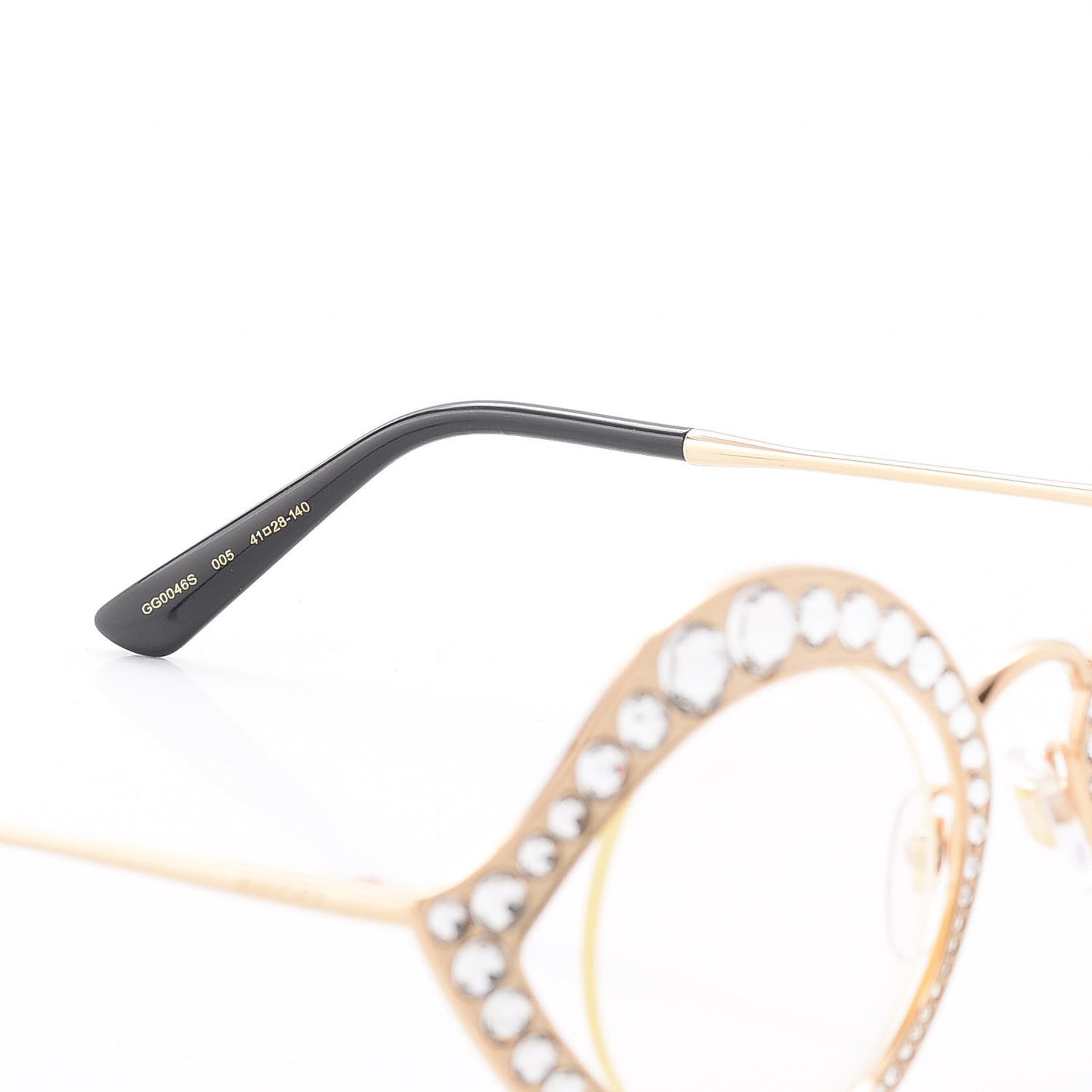 Metal Crystal Cat Eye Sunglasses GG0046S Gold