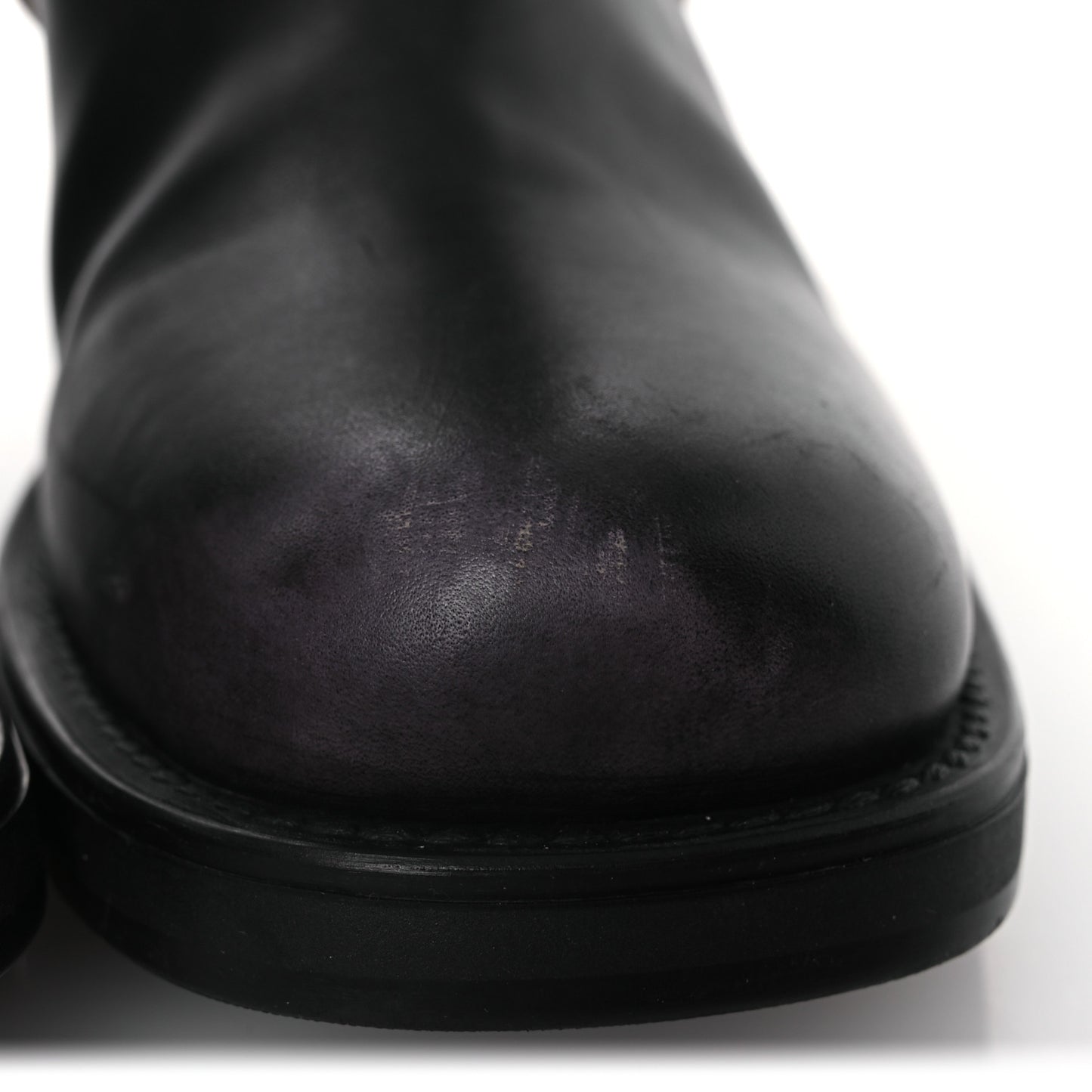 Calfskin Harness Boots 40 Black