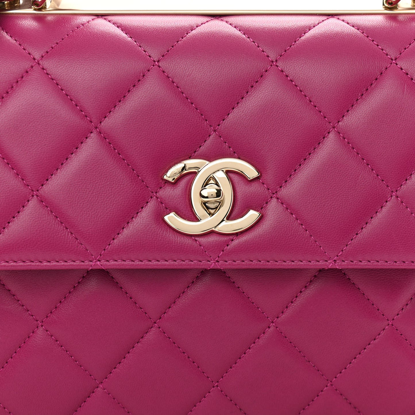 Lambskin Quilted Small Trendy CC Flap Dual Handle Bag Pink