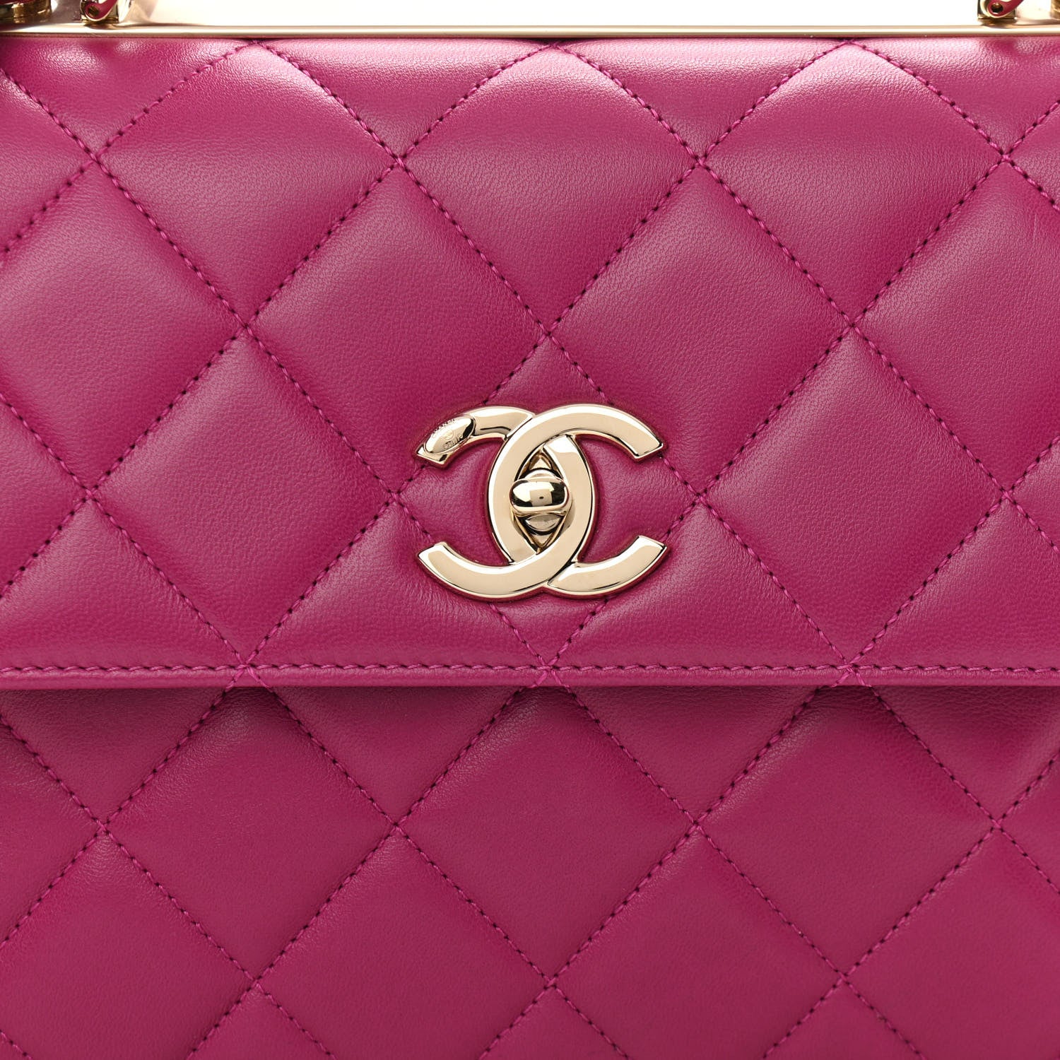 Chanel Lambskin Quilted Small Trendy CC Flap Dual Handle Bag Pink 8 of 11