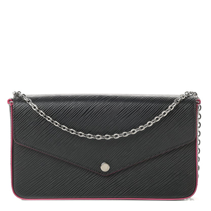 Louis Vuitton Epi Pochette Felicie Black Hot Pink 1 of 15