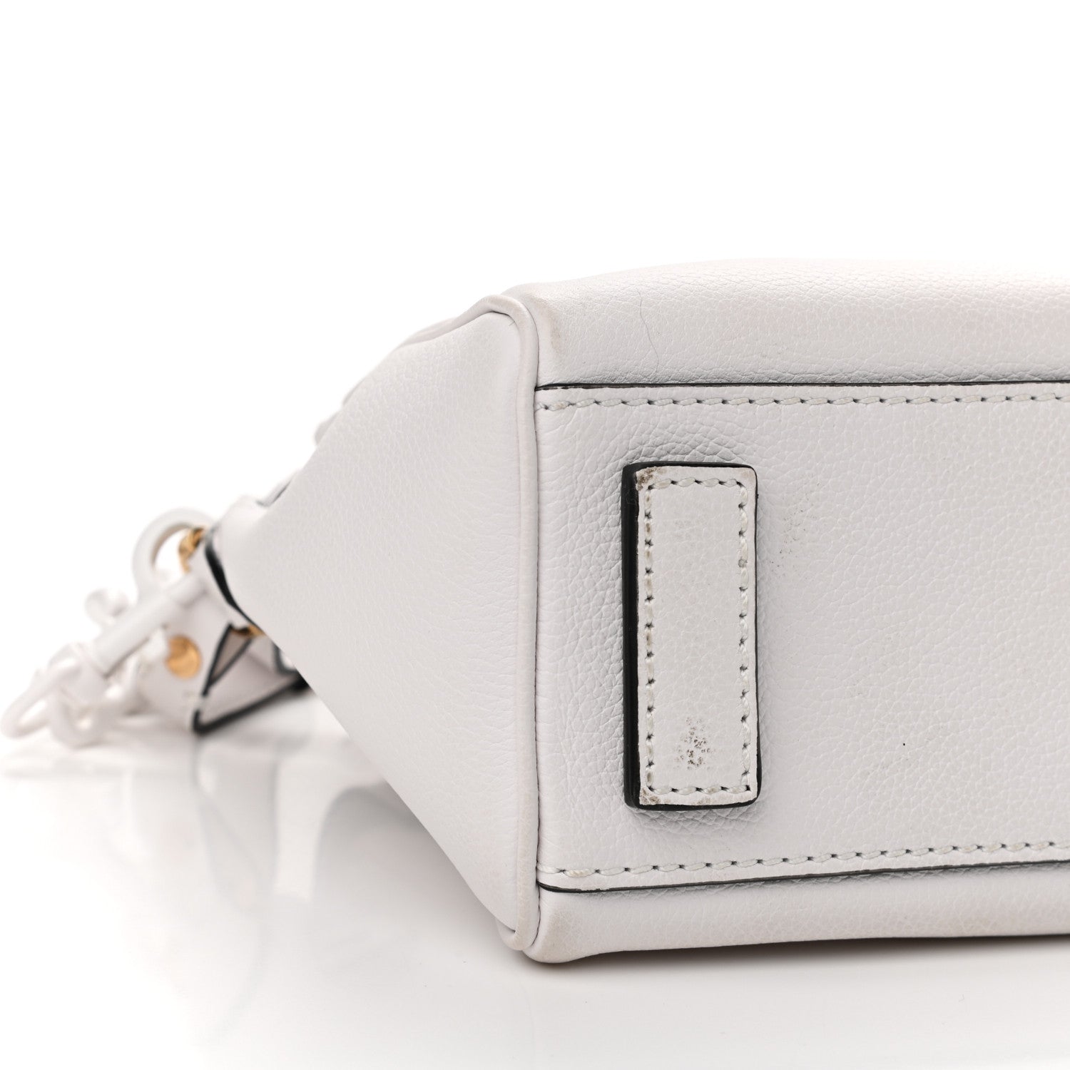 Versace Grained Calfskin Small La Medusa Top Handle Bag White 8 of 15