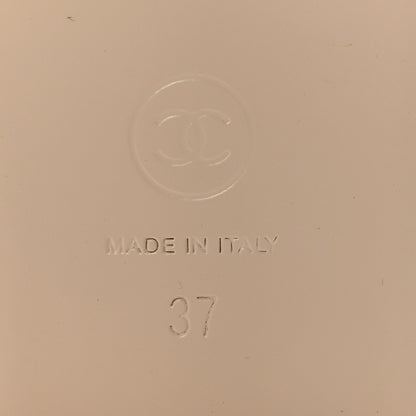 Chanel Calfskin Patent Calfskin Logo Mules 35 Beige 37 Beige 7 of 10