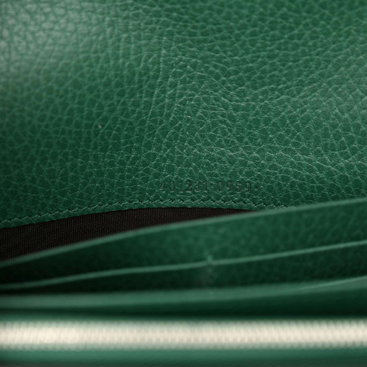 Gucci Calfskin Mini Dionysus Chain Wallet Emerald 6 of 13