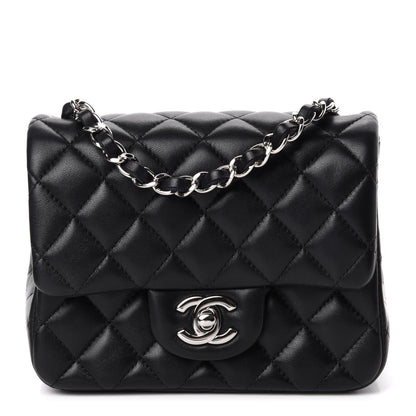 Chanel Lambskin Quilted Mini Square Flap Black 1 of 11