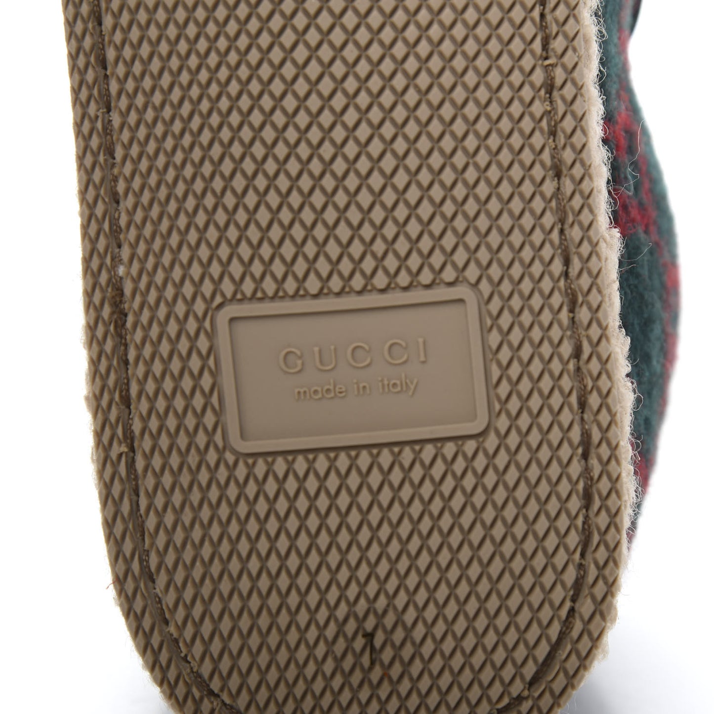 Covered Wool GG Monogram Mens Fria Horsebit Loafers 7 Green Red Shamarock Butterscotch