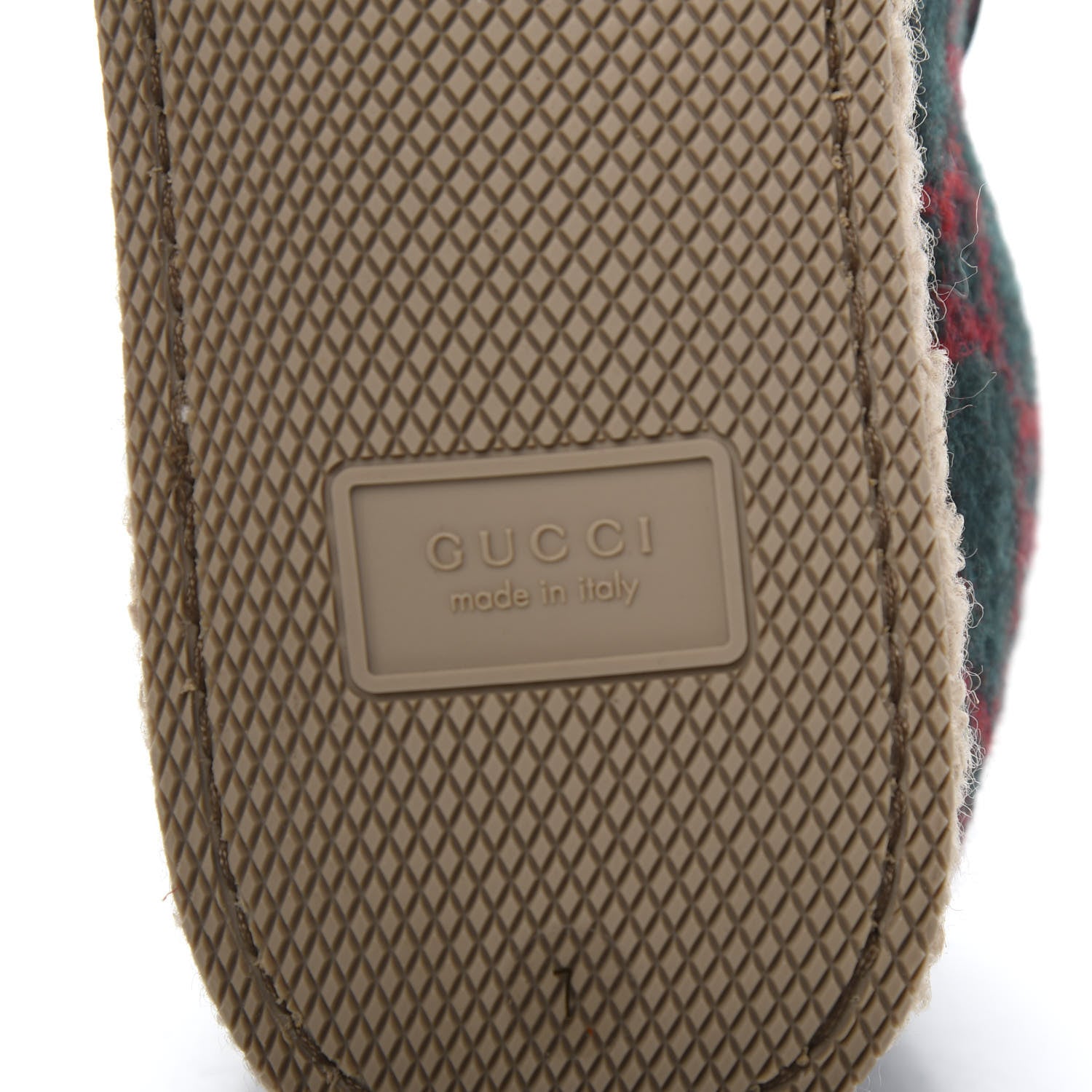 Gucci Covered Wool GG Monogram Mens Fria Horsebit Loafers 7 Green Red Shamarock Butterscotch 7 of 9