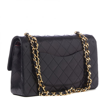 Chanel Lambskin Quilted Medium Double Flap Black 2 of 9