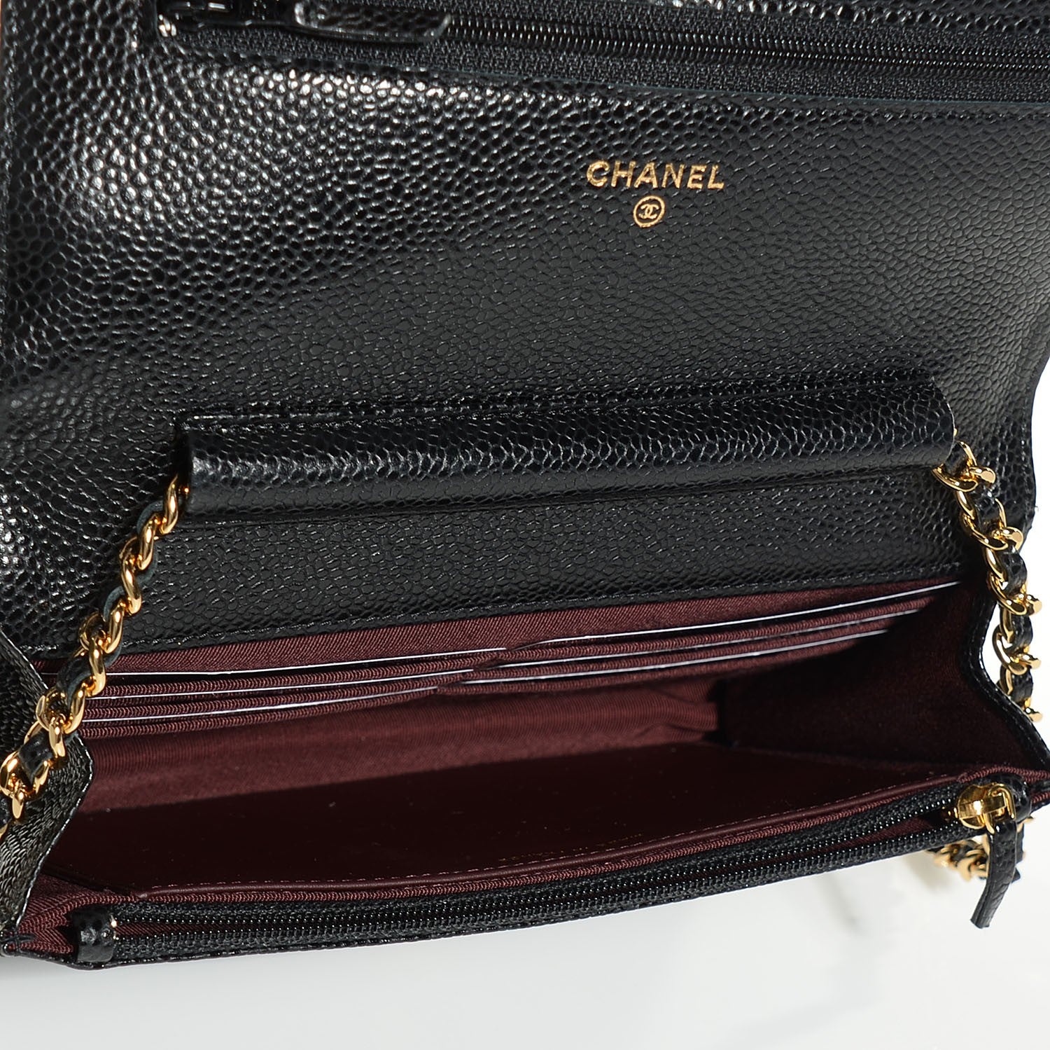 Chanel Caviar Quilted Wallet On Chain WOC Black 6 of 9