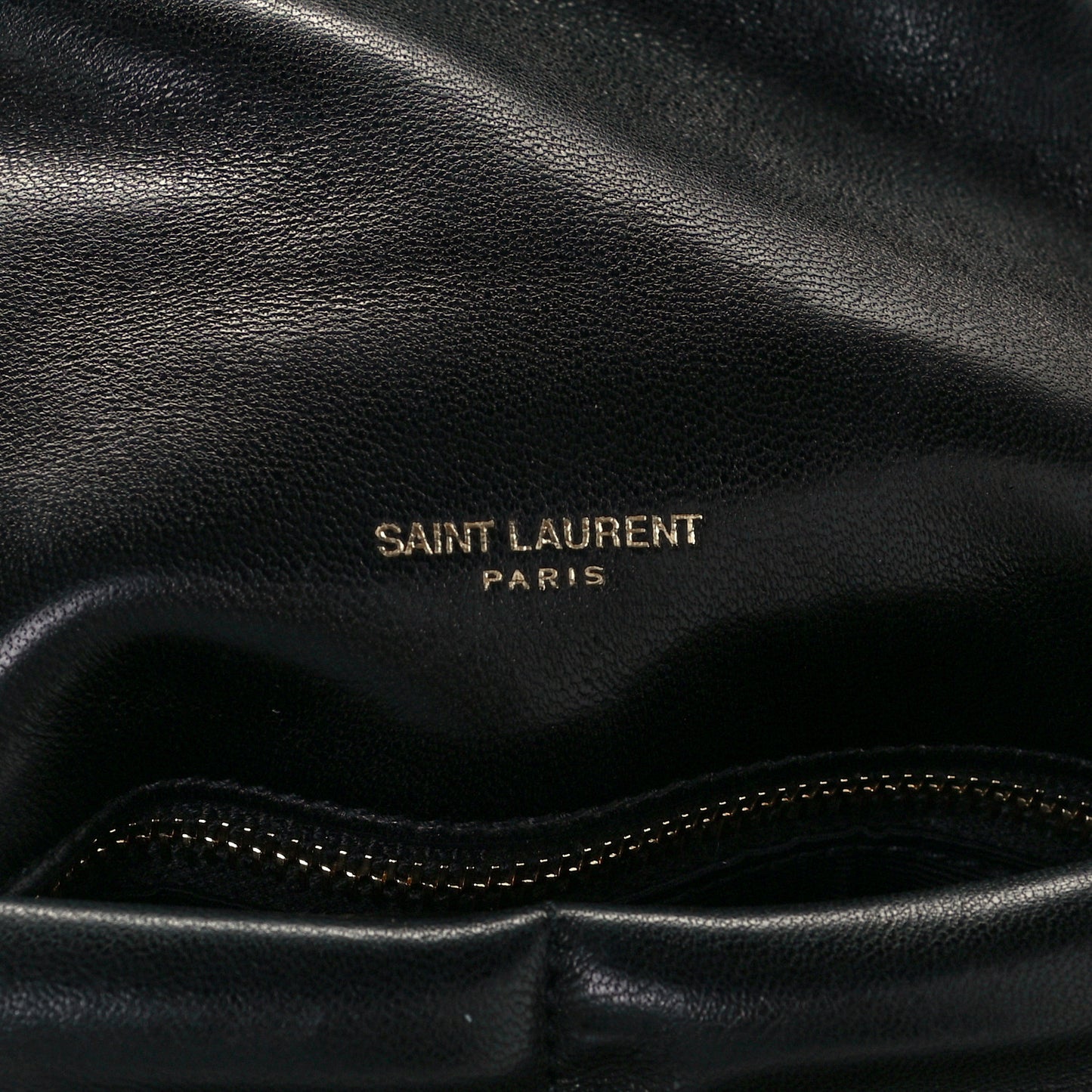 Lambskin Quilted Medium Loulou Puffer Monogram Chain Satchel Black
