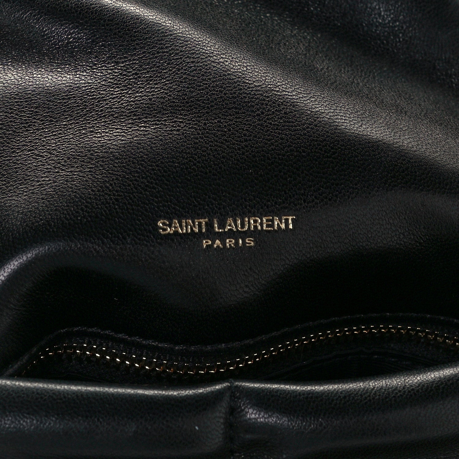 Saint Laurent Lambskin Quilted Medium Loulou Puffer Monogram Chain Satchel Black 6 of 11