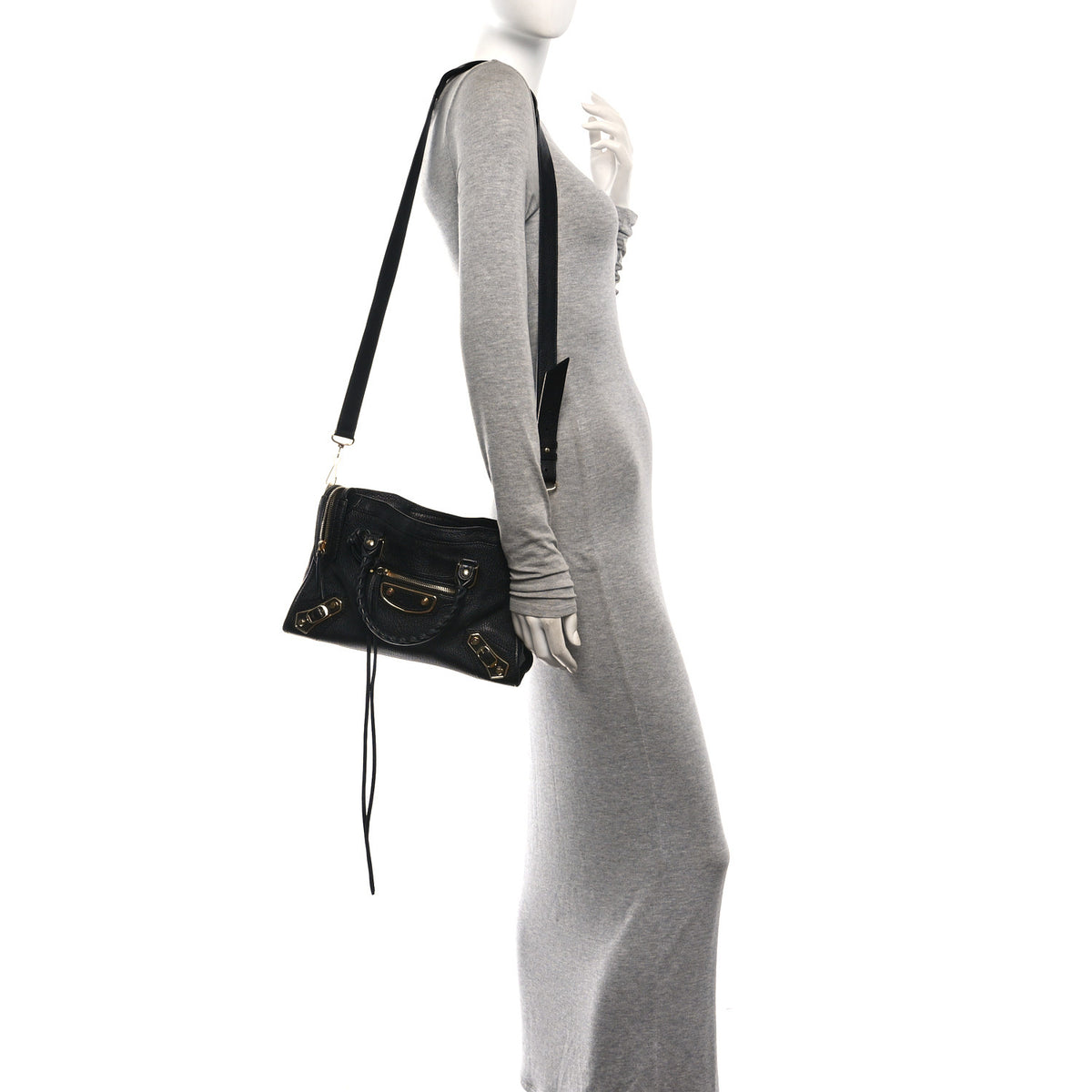 Balenciaga Chevre Gold Metallic Edge Hardware S City Black 2 of 11