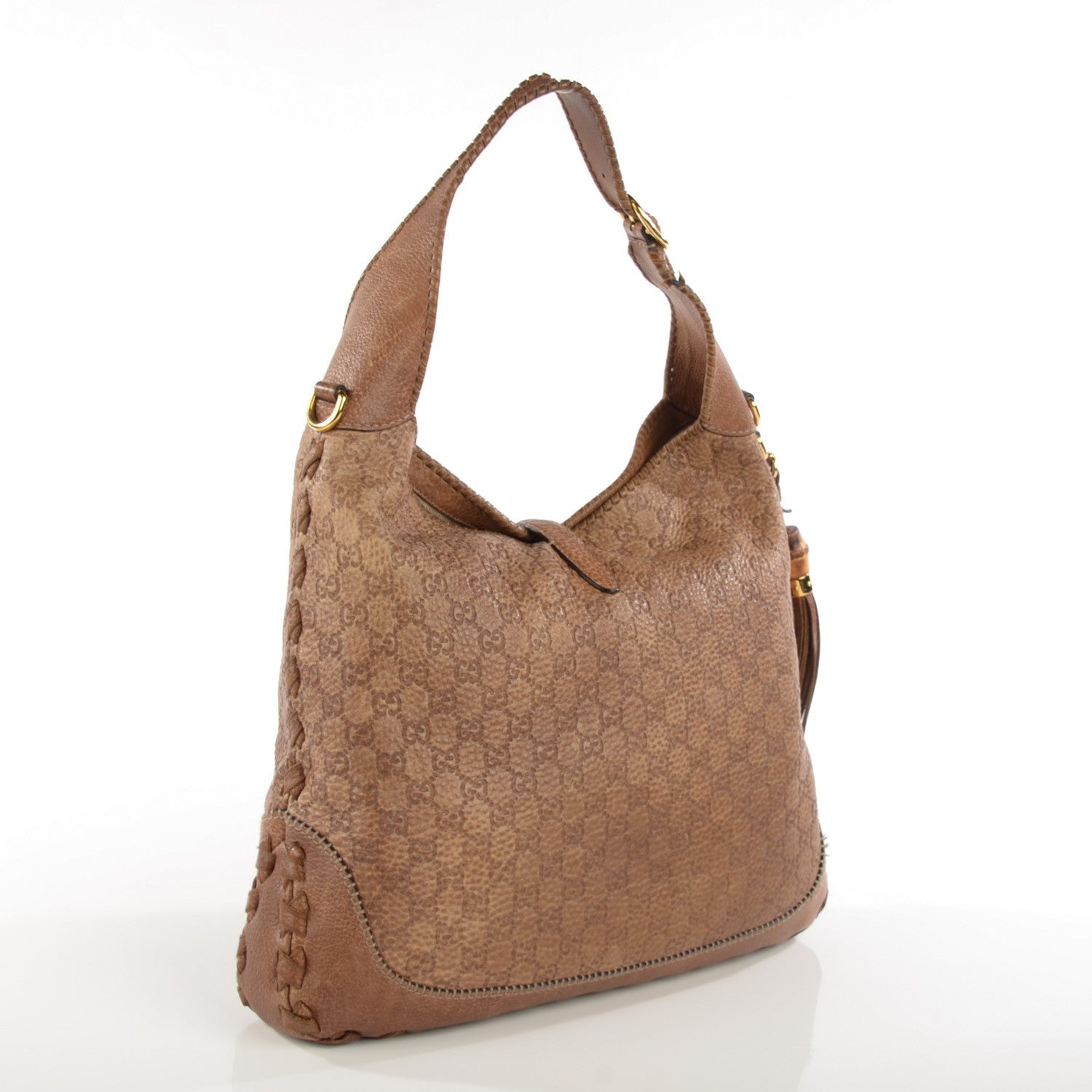 Gucci Guccissima Large New Jackie Shoulder Bag Natural Brown 5 of 11