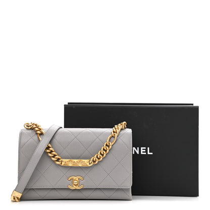 Chanel Caviar Quilted Bracelet On Chain Flap Grey 11 of 11