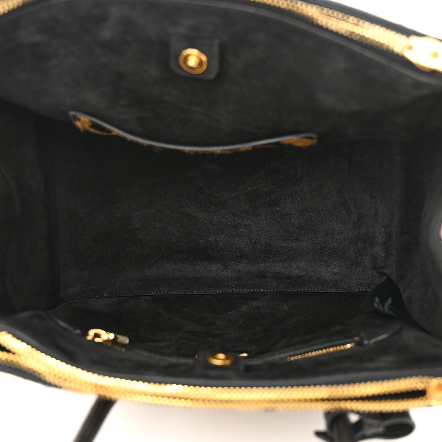 Prada Cavallino Leopard Print Twin Pocket Tote Miele Moro 5 of 11