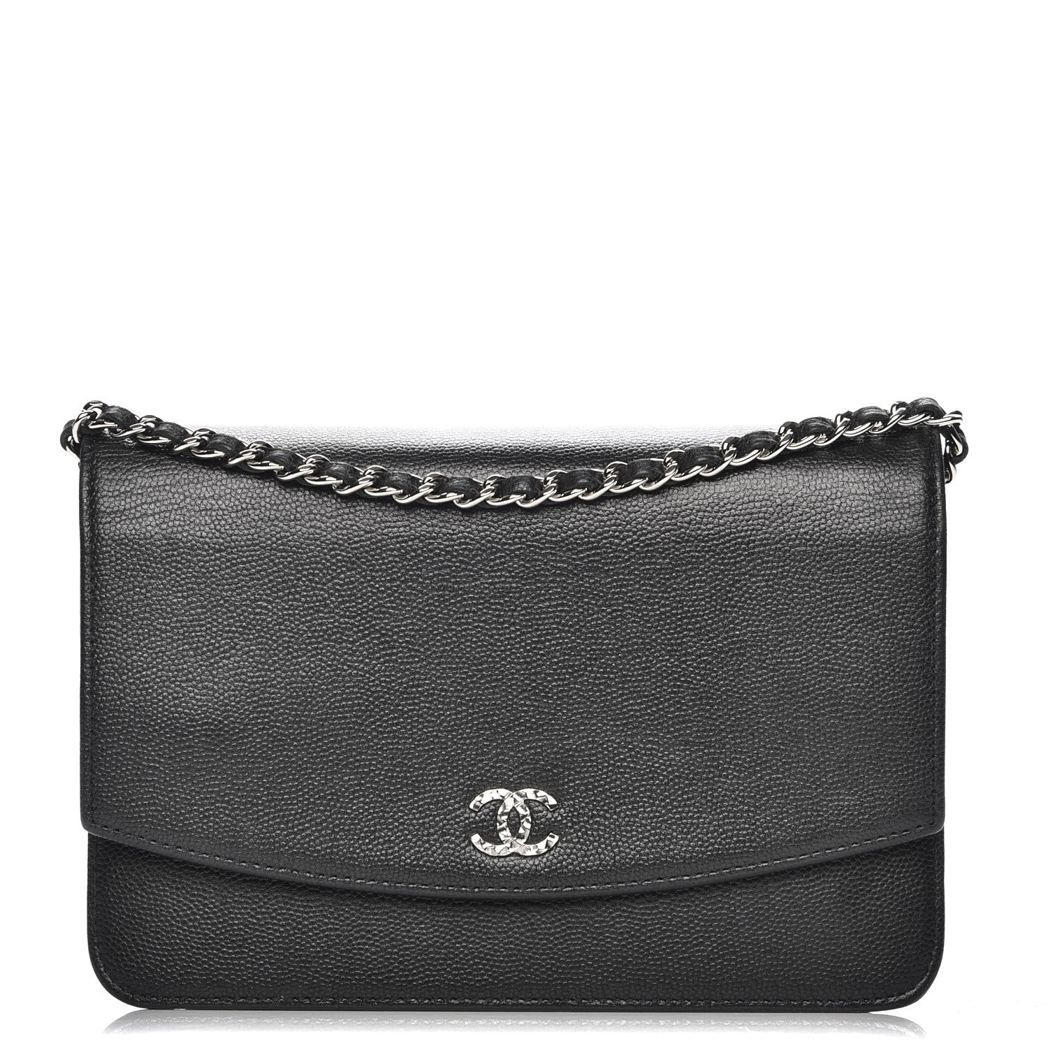 Chanel Caviar Sevruga Wallet On Chain WOC Black 1 of 10