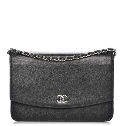 Chanel Caviar Sevruga Wallet On Chain WOC Black 1 of 10