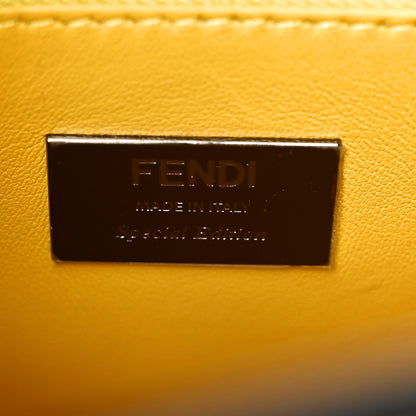 Fendi Nappa FF Mini Peekaboo Iconic Satchel Black Sunflower 6 of 10