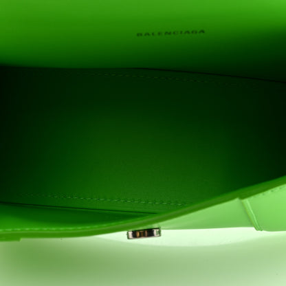 Balenciaga Shiny Box Calfskin Hourglass Top Handle Bag XS Fluo Green 5 of 9