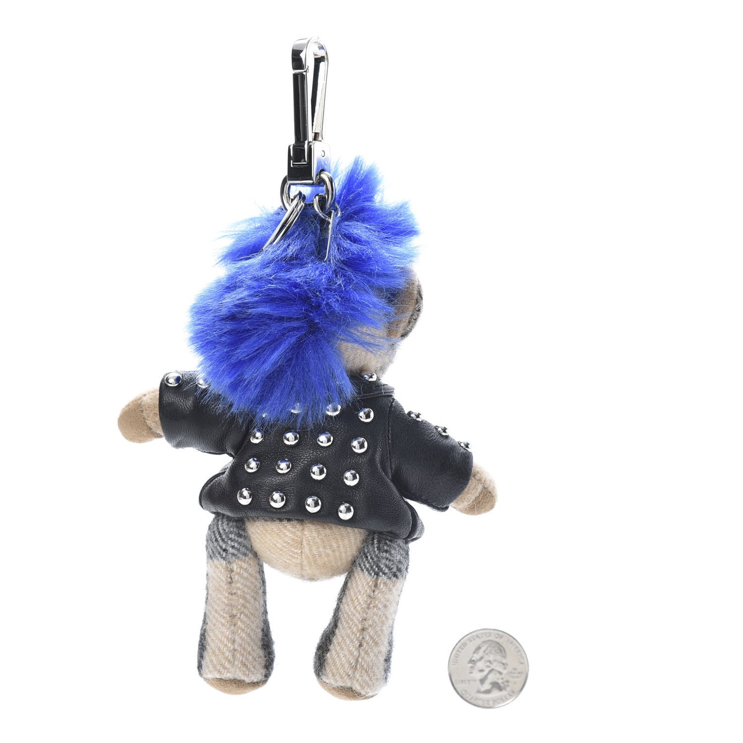 Cashmere Thomas Punk Teddy Bear Keychain Charm Camel