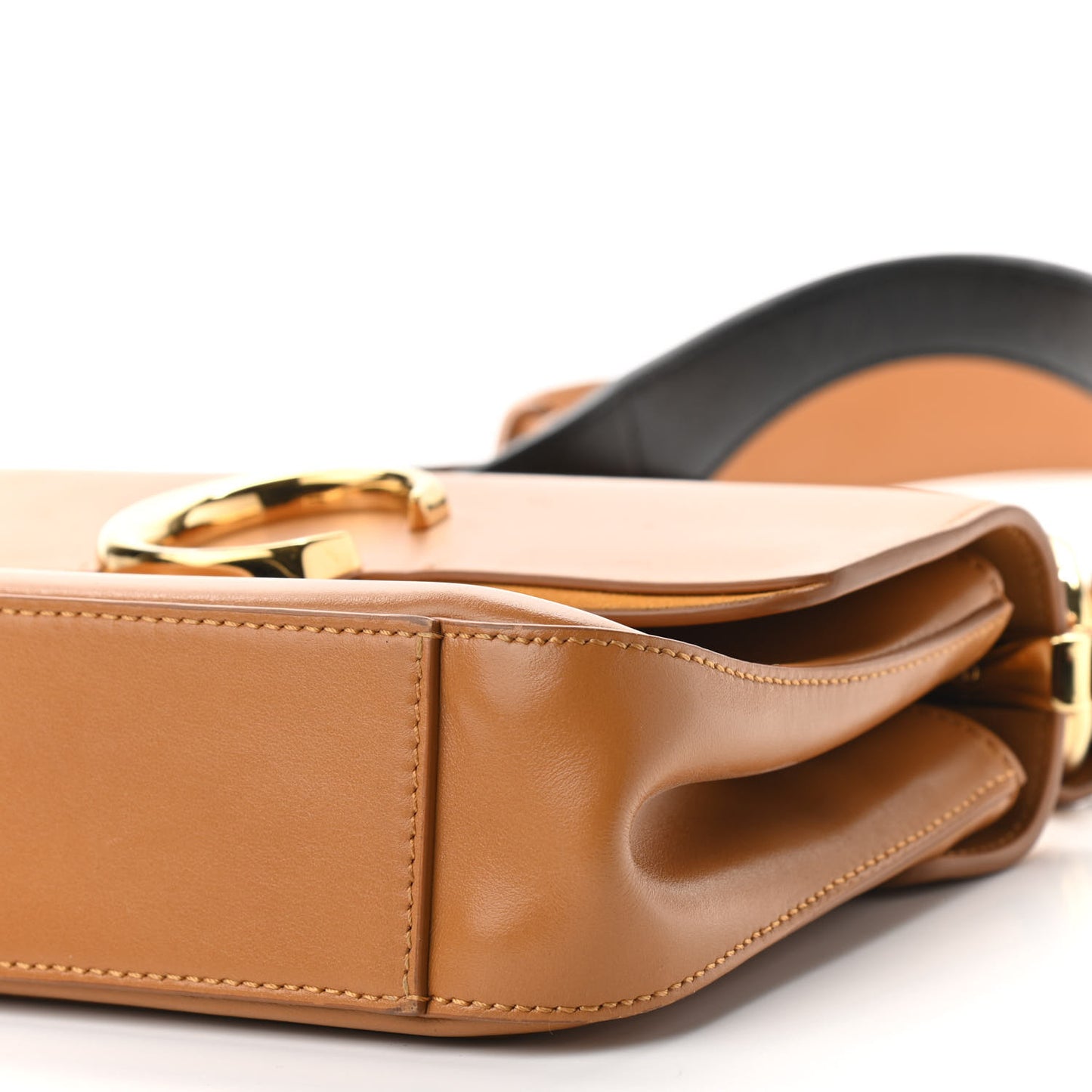 Calfskin Small C Double Carry Autumnal Brown