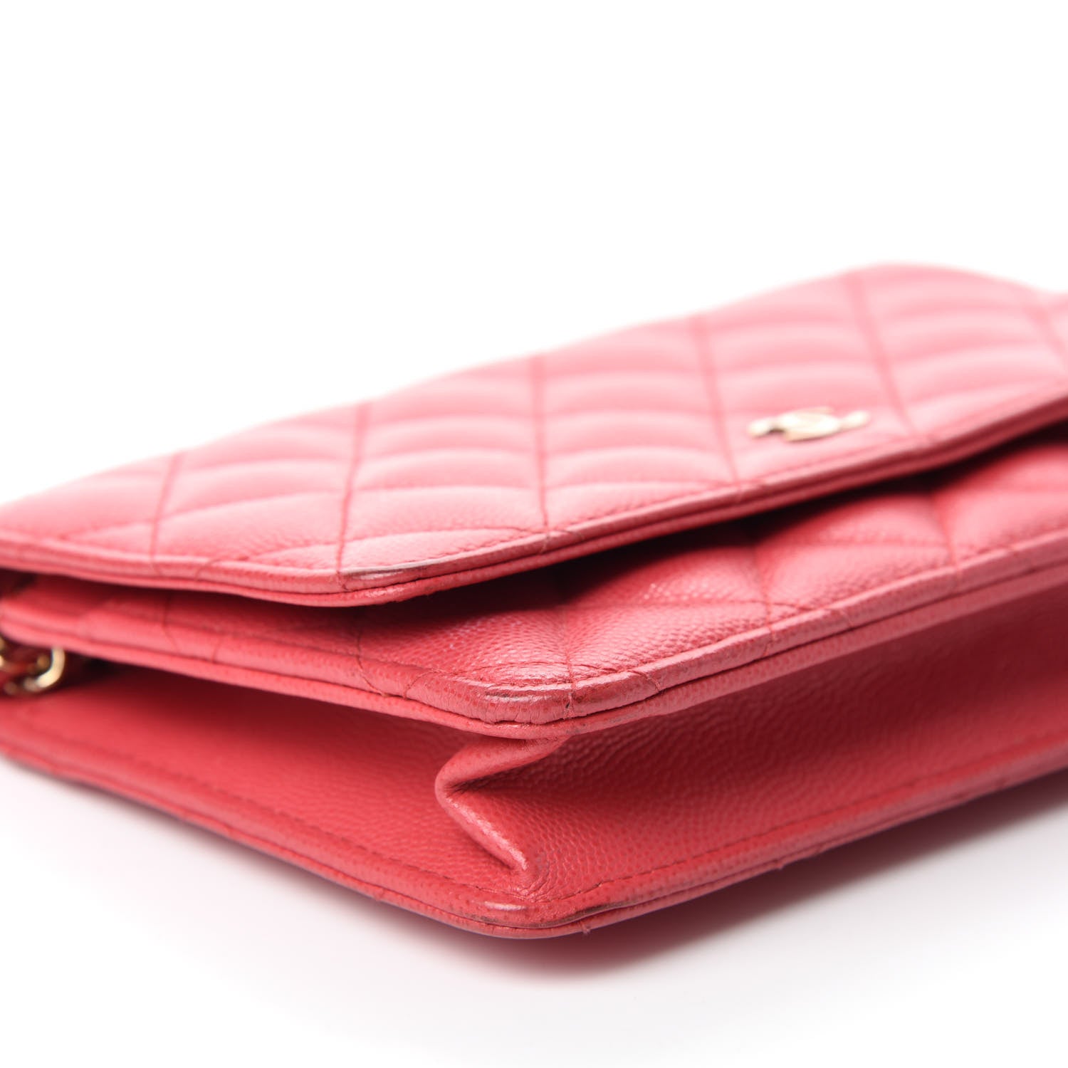 Chanel Caviar Quilted Wallet On Chain WOC Dark Pink 6 of 13