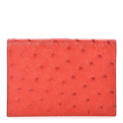 Hermes Ostrich Globe Trotter Agenda Cover PM Rouge Vif 1 of 8