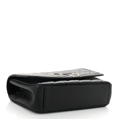 Chanel Caviar Quilted Small CC Filigree Flap Black 4 of 10