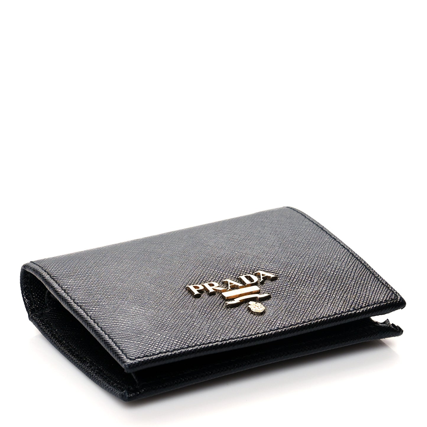 Saffiano Metal Bi-Fold Wallet Black