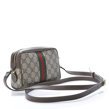 Gucci GG Supreme Monogram Web Mini Ophidia Shoulder Bag Brown 3 of 11
