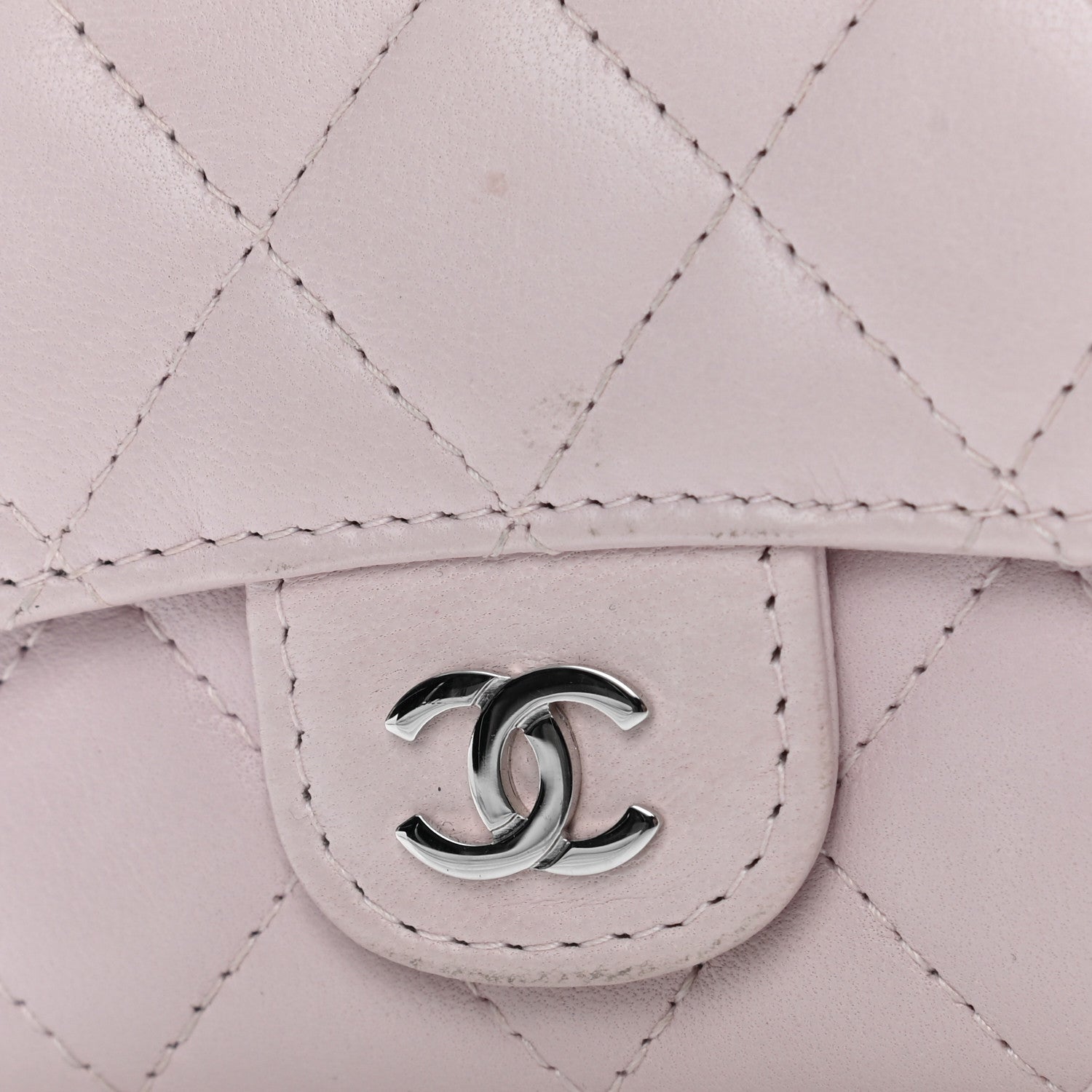 Chanel Lambskin Quilted Flap Card Holder Pink 10 of 13