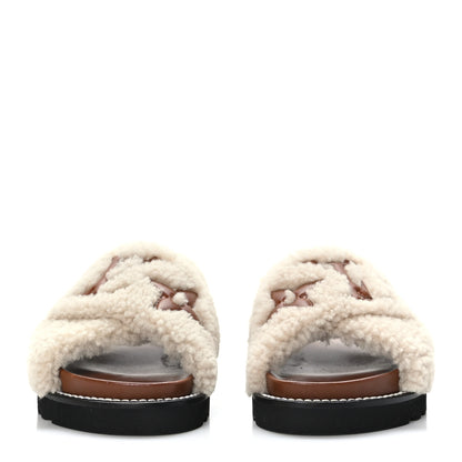 Louis Vuitton Shearling Paseo Flat Comfort Mule 37 Brown 2 of 8