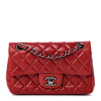 Chanel Lambskin Quilted Mini Rectangular Flap Red 1 of 4