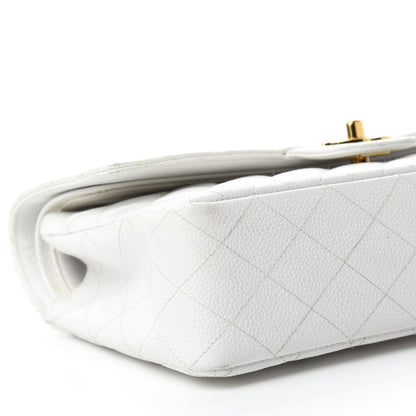 Chanel Caviar Quilted Medium Double Flap White 7 of 18