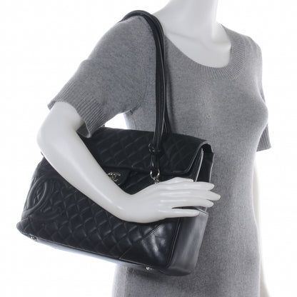 Chanel Calfskin Quilted Large Cambon Flap Black 2 of 8