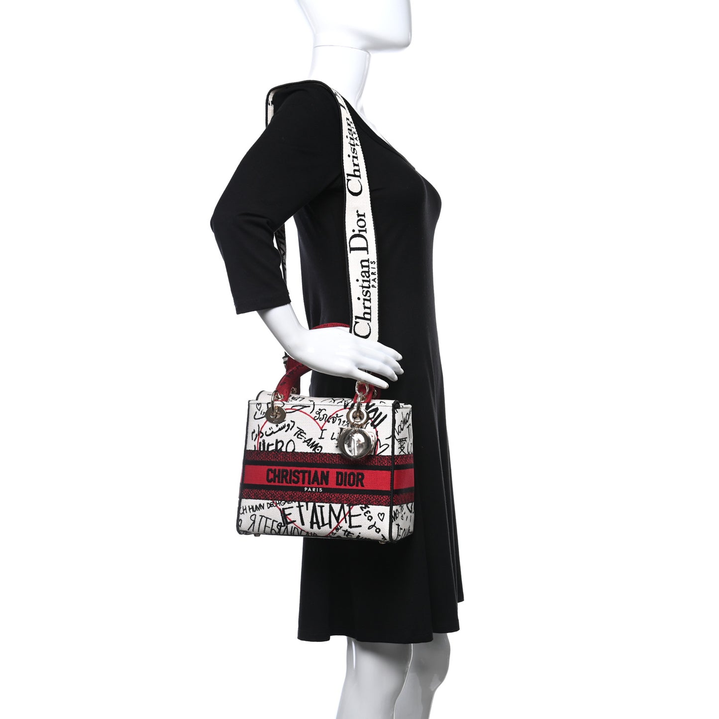 Canvas Medium DiorAmour Graffiti Lady D-Lite Latte
