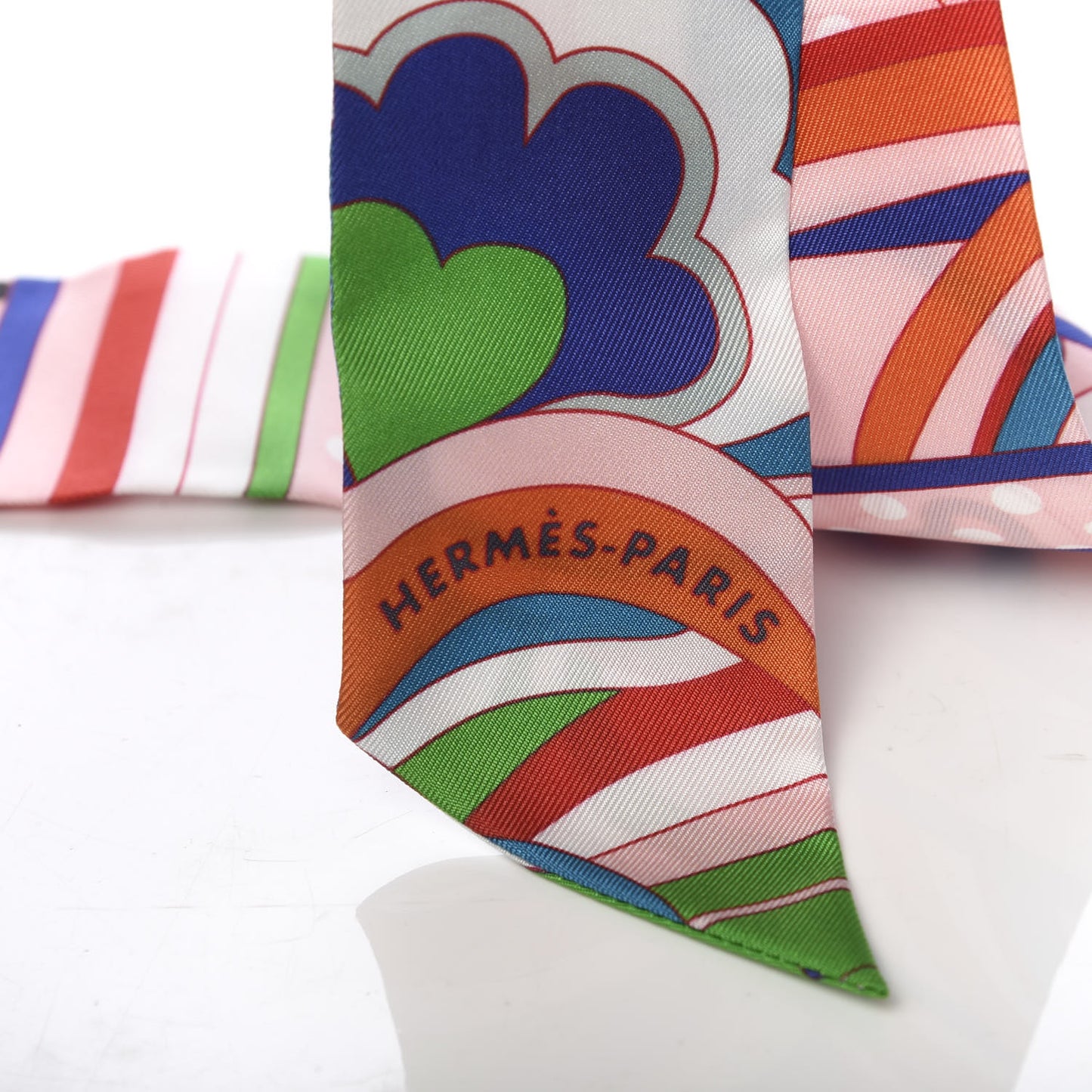 Silk Faubourg Rainbow Twilly Rose Pale Rouge Vert