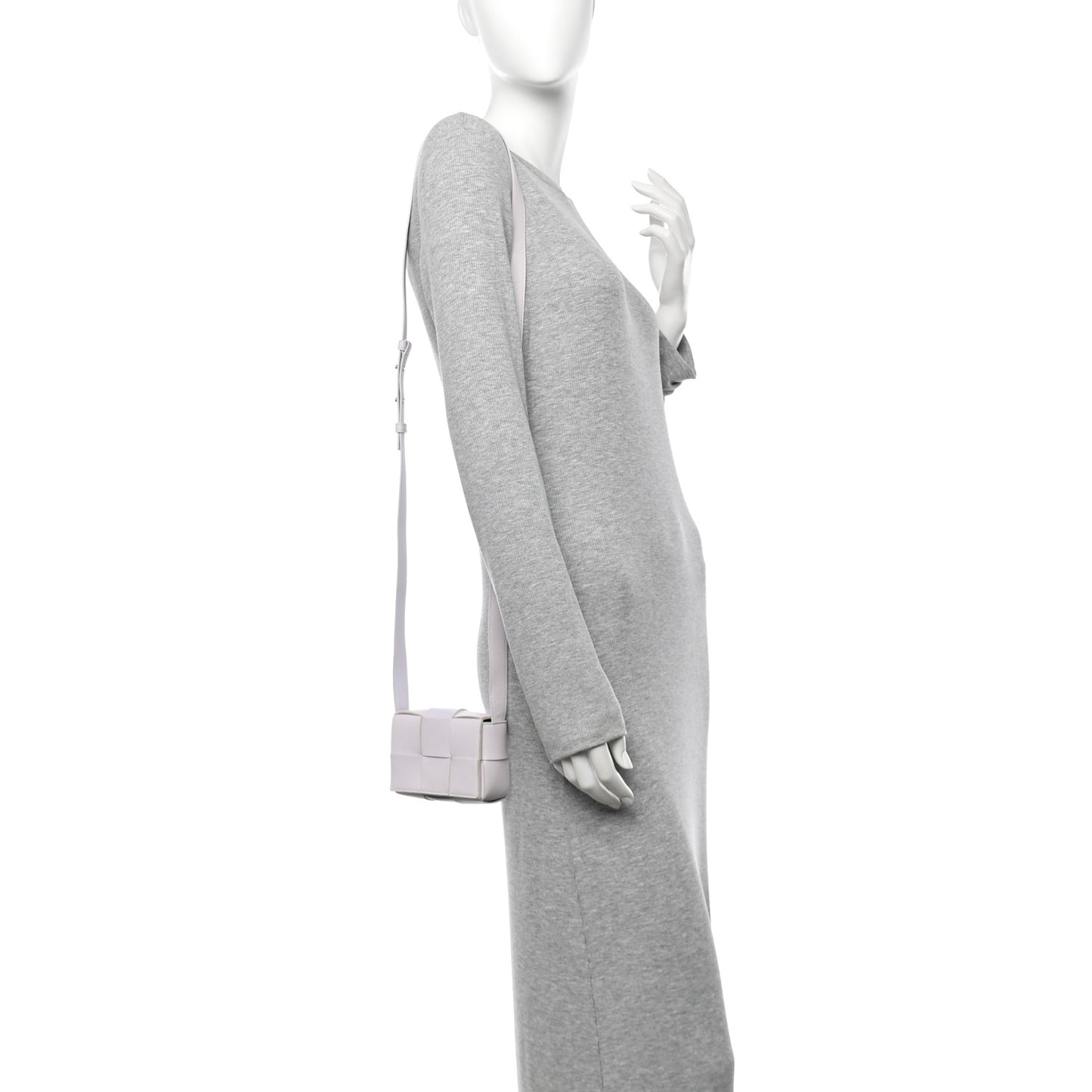 Lambskin Maxi Intrecciato Extra Mini Cassette Crossbody Bag Mirth Washed