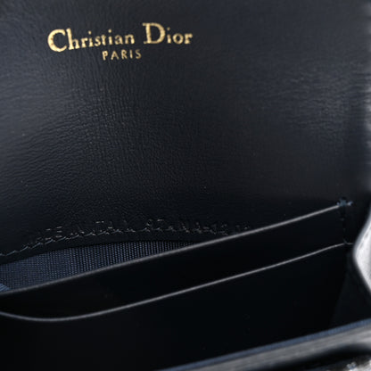 Christian Dior Oblique Saddle Card Holder Blue 7 of 8