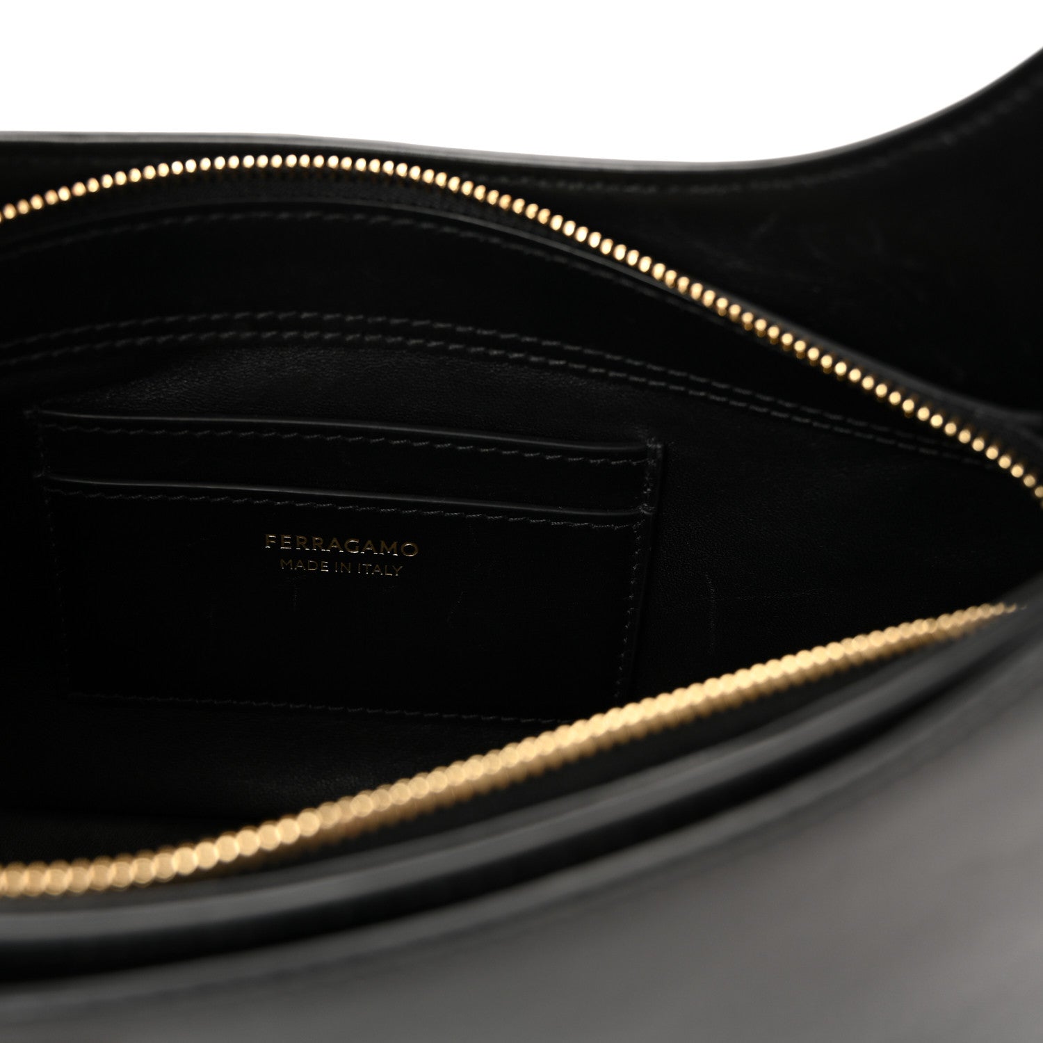 Salvatore Ferragamo Soft Calfskin Gancini Hobo Black 6 of 9