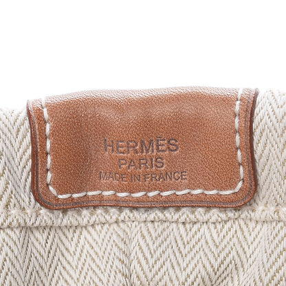 Hermes Canvas Barenia Fourbi 20 PM Pouch Naturel Fauve 8 of 10