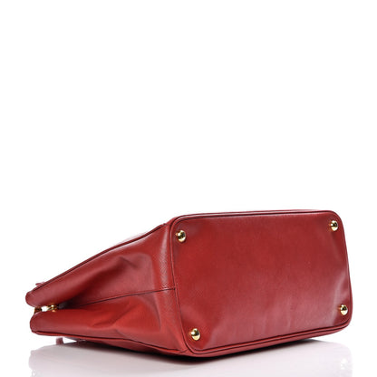 Prada Saffiano Large Galleria Double Zip Tote Fuoco 4 of 12