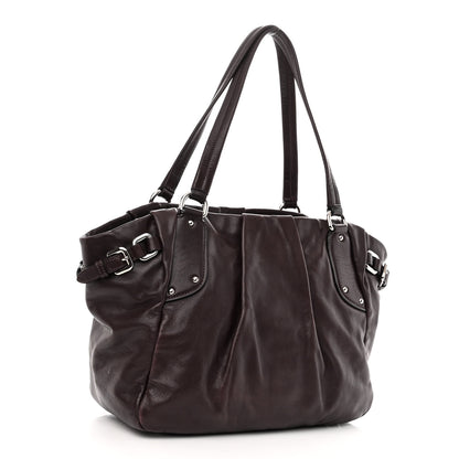 Prada Soft Calfskin Shopping Tote Prugna 3 of 10