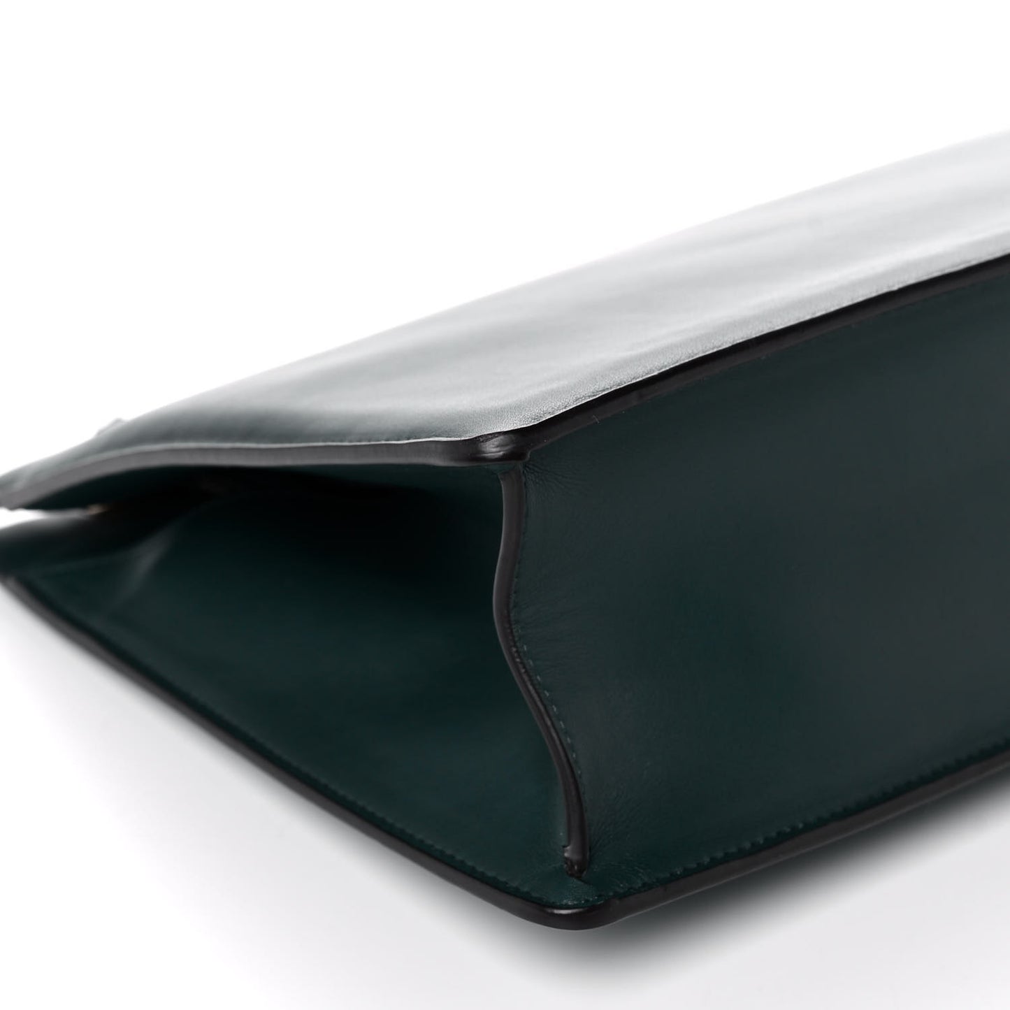 Smooth Calfskin Medium Clasp Shoulder Bag Forest