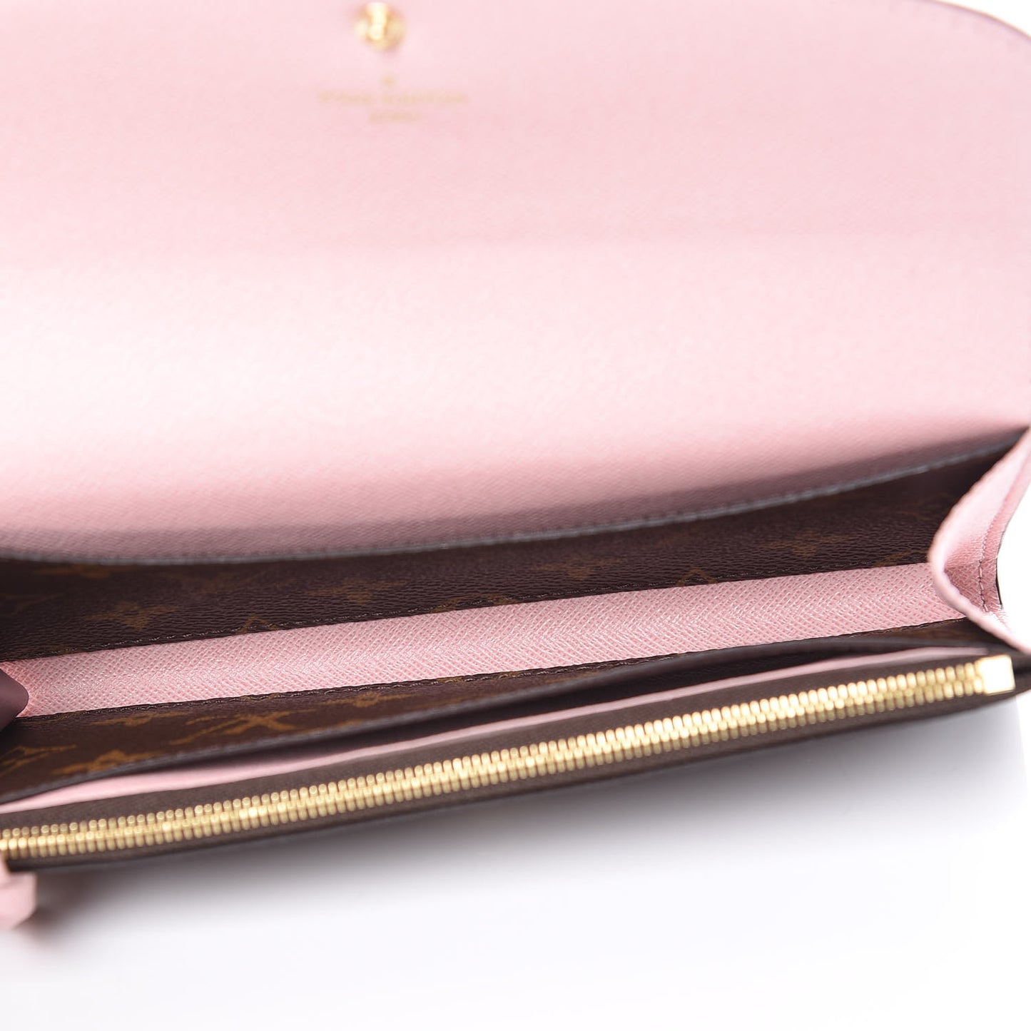 Monogram Emilie Wallet Rose Ballerine