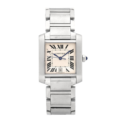 Cartier Stainless Steel 28mm Tank Francaise Automatic Watch 1 of 4