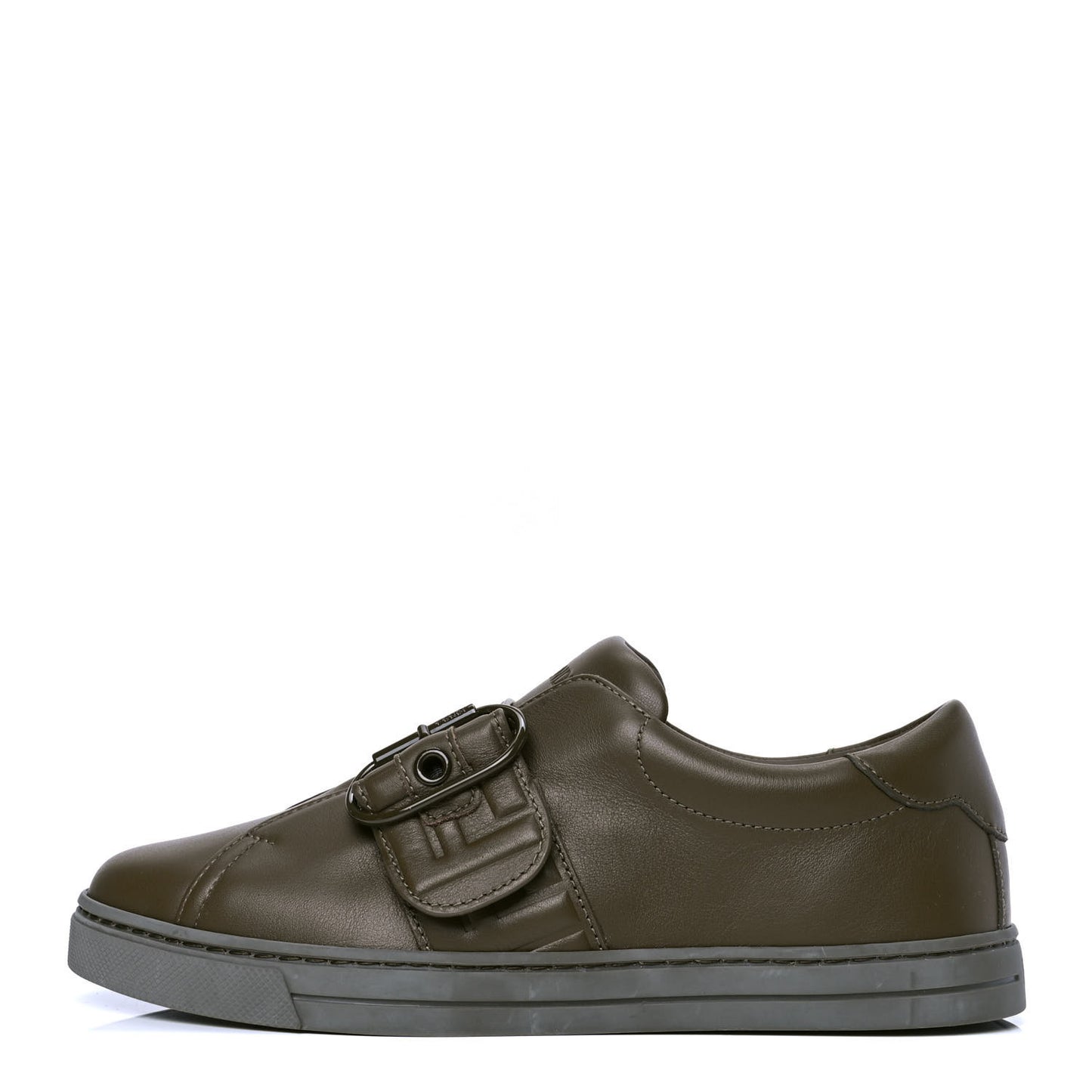 Vitello FF Embossed Womens Slip On Sneakers 36 Wood