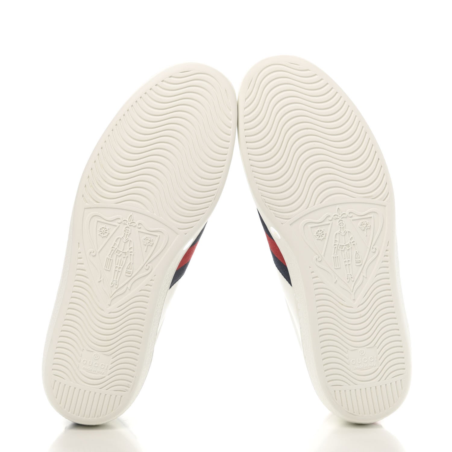 Gucci Calfskin Miro Soft Web Bee Embroidered Mens Ace High Top Sneakers 9 White 6 of 10