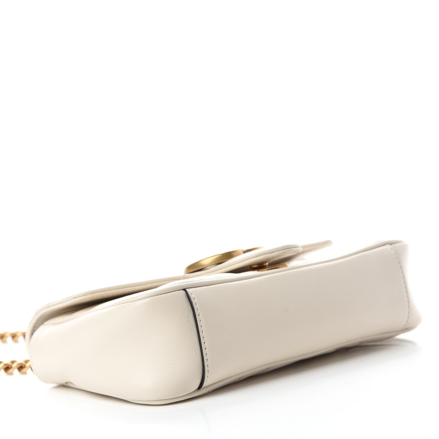 Gucci Calfskin Matelasse Mini GG Marmont Shoulder Bag White 4 of 10